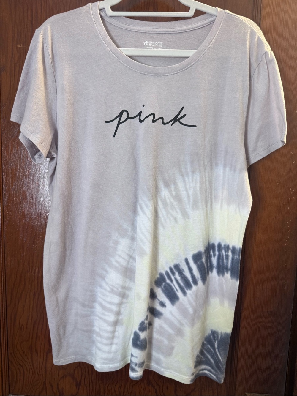 PINK Victoria's Secret Lavender Tie-Dye Logo Tee